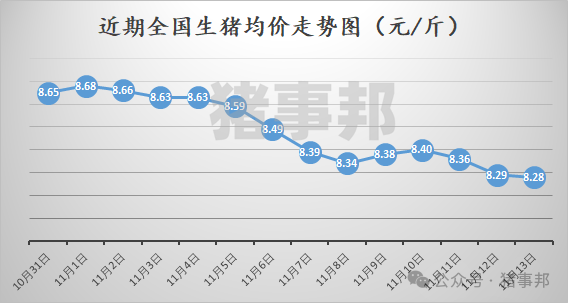 11月13日猪价汇总（北方稍强，南方稍弱！）