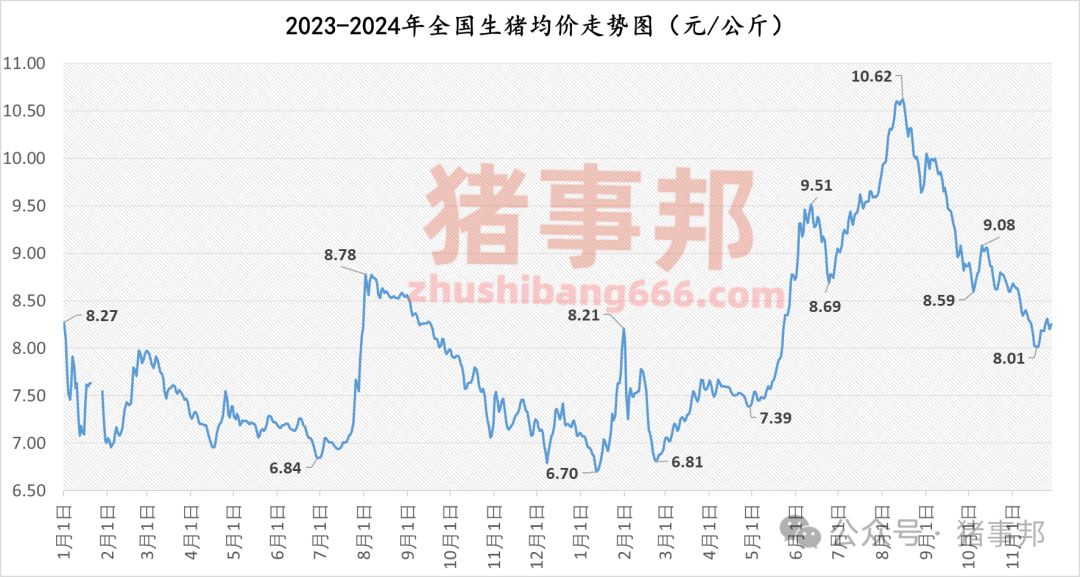 11月28日猪价汇总（反弹不及预期，市场博弈调整！）